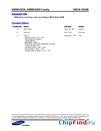 Datasheet KM68U2000LT-8L manufacturer Samsung