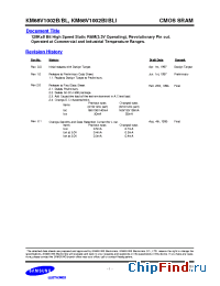 Datasheet KM68V1002BJ-12 производства Samsung