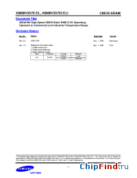 Datasheet KM68V257EL-20 производства Samsung