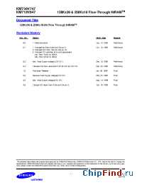 Datasheet KM718V847T manufacturer Samsung