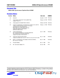 Datasheet KM718V890T производства Samsung