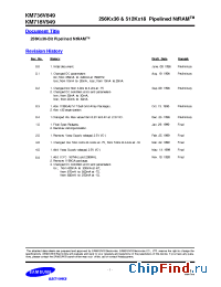 Datasheet KM718V949H manufacturer Samsung