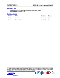 Datasheet KM732V589A manufacturer Samsung