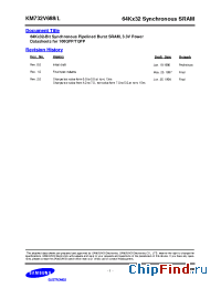 Datasheet KM732V688L производства Samsung