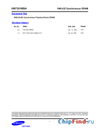 Datasheet KM732V689A manufacturer Samsung