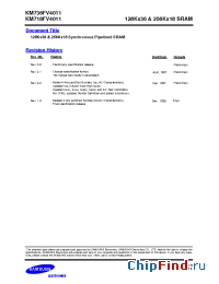 Datasheet KM736FV4011H manufacturer Samsung