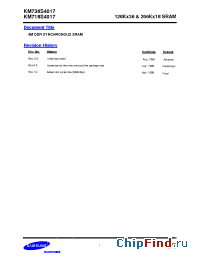 Datasheet KM736S4017H-4 manufacturer Samsung