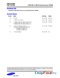 Datasheet KM736V989 manufacturer Samsung