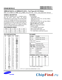 Datasheet KMM332F410CS производства Samsung