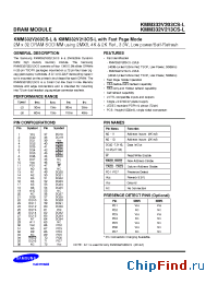 Datasheet KMM332V213CS manufacturer Samsung