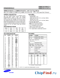 Datasheet KMM332V410CS-L manufacturer Samsung