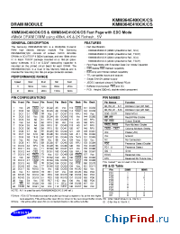 Datasheet KMM364E410CK manufacturer Samsung