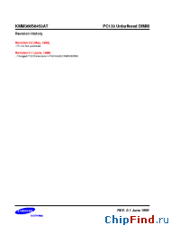 Datasheet KMM366S6453AT производства Samsung