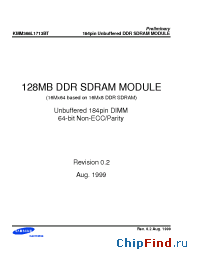 Datasheet KMM368L1713BT-FY manufacturer Samsung