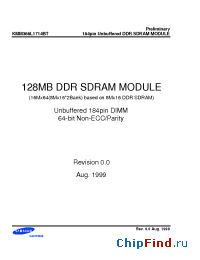 Datasheet KMM368L1714BT-FY manufacturer Samsung