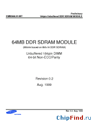 Datasheet KMM368L914BT-G0 manufacturer Samsung