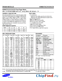 Datasheet KMM372C1680BK manufacturer Samsung