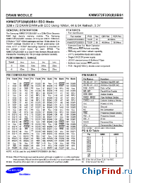 Datasheet KMM372F3200BS1 manufacturer Samsung