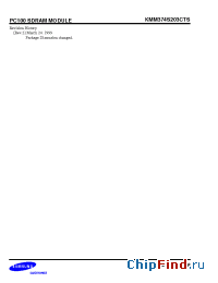 Datasheet KMM374S203CTS производства Samsung