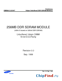Datasheet KMM381L3223AT-F0 manufacturer Samsung
