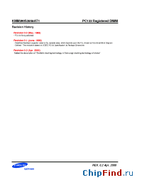 Datasheet KMM390S2858AT1 manufacturer Samsung