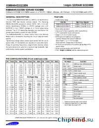 Datasheet KMM464S3323BN-FL manufacturer Samsung
