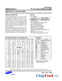 Datasheet KMM464S424CT1-FL производства Samsung