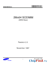 Datasheet KMM466F213CS2 manufacturer Samsung