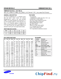 Datasheet KMM466F404CS2 manufacturer Samsung