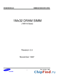Datasheet KMM5321204C2W manufacturer Samsung