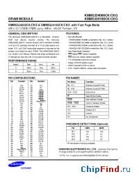 Datasheet KMM5324100CK manufacturer Samsung