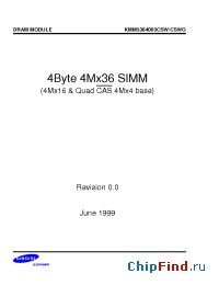 Datasheet KMM5364003CSW manufacturer Samsung