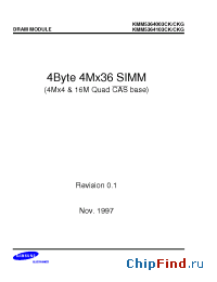 Datasheet KMM5364103CKG manufacturer Samsung