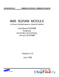 Datasheet KMM965G512BPN manufacturer Samsung