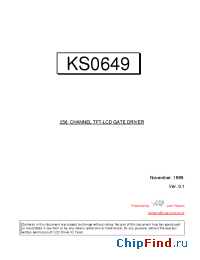 Datasheet KS0649 manufacturer Samsung