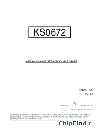 Datasheet KS0672 manufacturer Samsung