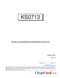 Datasheet KS0713 manufacturer Samsung