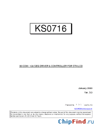 Datasheet KS0716P-L3CC производства Samsung