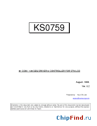 Datasheet KS0759 manufacturer Samsung