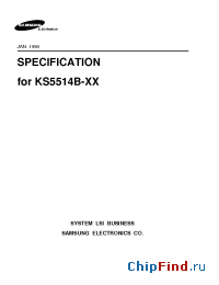 Datasheet KS5514B-02 manufacturer Samsung