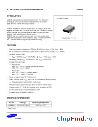 Datasheet KS8809 manufacturer Samsung