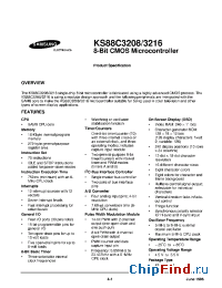 Datasheet KS88C3208 manufacturer Samsung