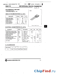 Datasheet KSA1175 manufacturer Samsung