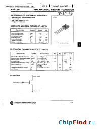 Datasheet KSR2210 manufacturer Samsung