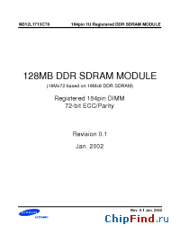 Datasheet M312L1713CT0-CA2 manufacturer Samsung