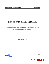 Datasheet M312L1713ETS-CLA0 manufacturer Samsung