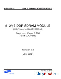 Datasheet M312L6420CT0 manufacturer Samsung