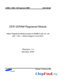 Datasheet M312L6420ETS manufacturer Samsung