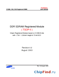 Datasheet M312L6523BTS manufacturer Samsung