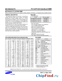 Datasheet M347S6453CTS-C7C manufacturer Samsung